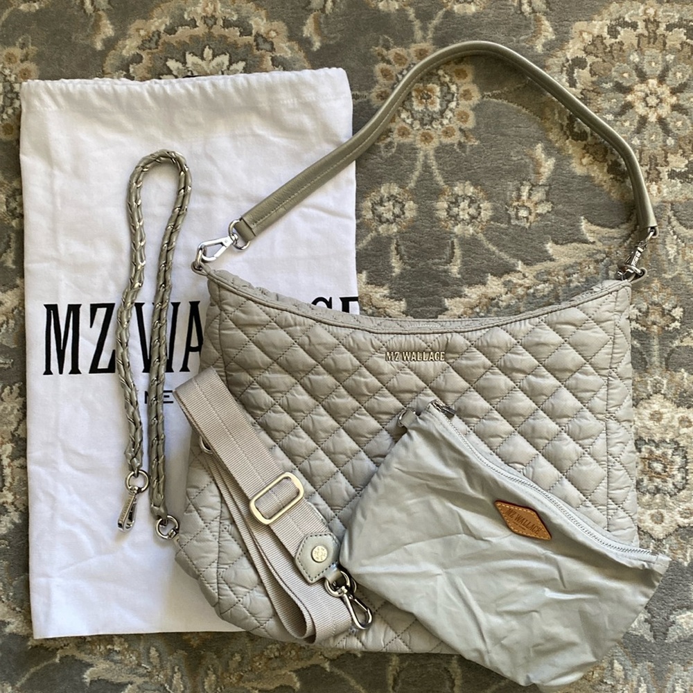 MZ Wallace Crosby Hobo in Pewter